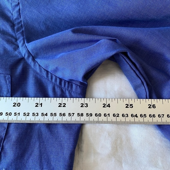 Pierre Cardin Men's Blue Long Sleeve Button‎ Up Dress Shirt Size 15.5 - 32/33 - Picture 8 of 11